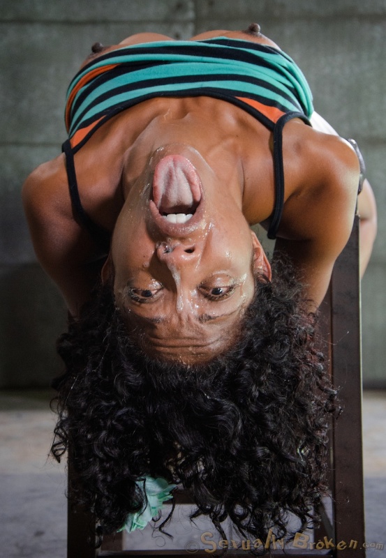 Ebony is getting kidnapped and brutally face-fucked