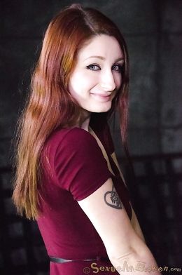 Amazing redhead teen and a huge dong in her mouth