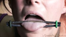 Lusty as hell redhead bitch gives a forced blowjob