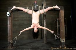 Bound upside down plain whore throat fucked hardcore