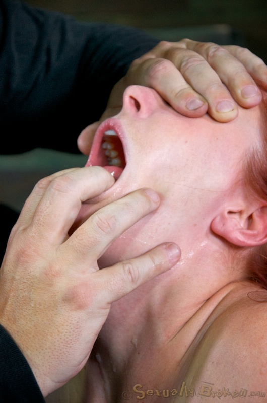 Big black fucker nicely face-fucked a slutty white bitch