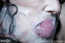 Brutal beating and torture for an abducted brunette lowlife scum