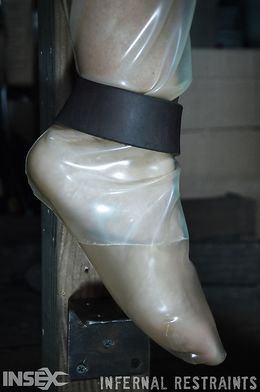 Brutal beating and torture for an abducted brunette lowlife scum