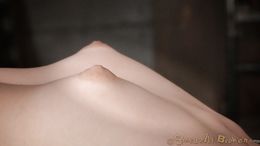 Robotic machine impales her pussy in missionary pose